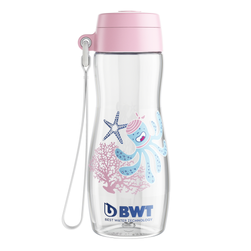 Butelka / bidon do przechowywania napojów BWT Tritan Kids 375 ml kolor różowy