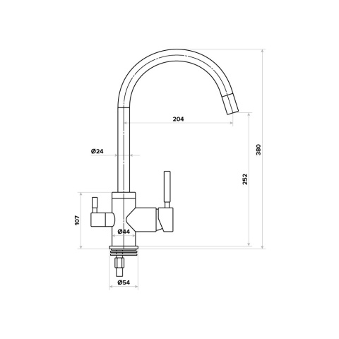 Bateria trójdrożna Aquaphor A3306 silver / satyna