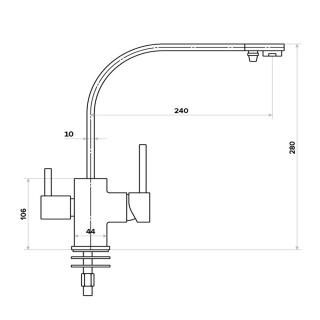 Bateria trójdrożna Aquaphor A3321 black