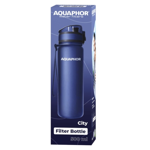 Butelka filrująca Aquaphor City 500 ml kolor granatowy