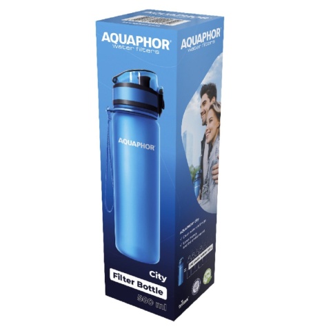 Butelka filrująca Aquaphor City 500 ml kolor niebieski