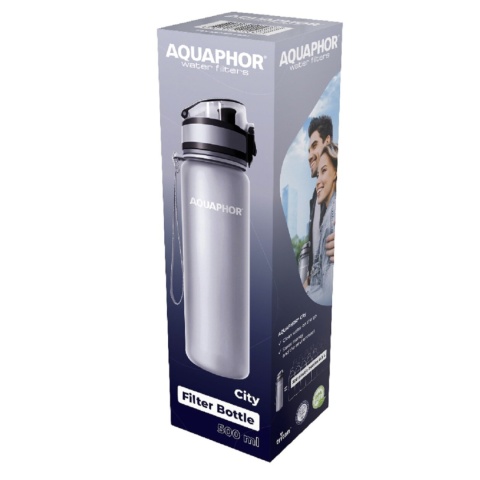 Butelka filrująca Aquaphor City 500 ml kolor szary