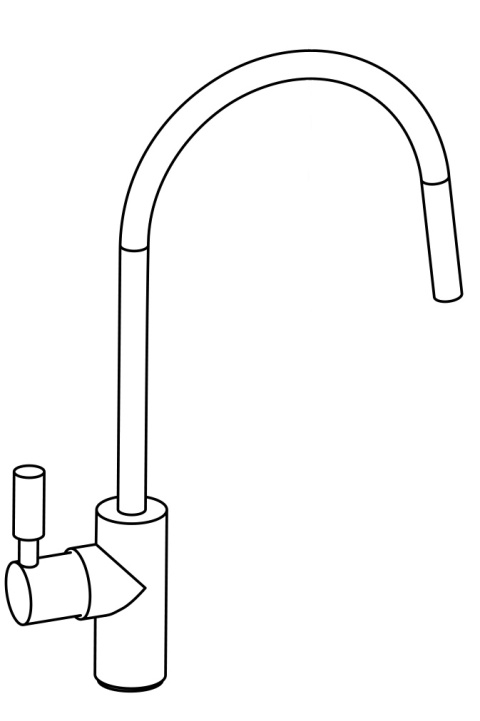 Wylewka pojedyńcza Aquaphor F0125 white