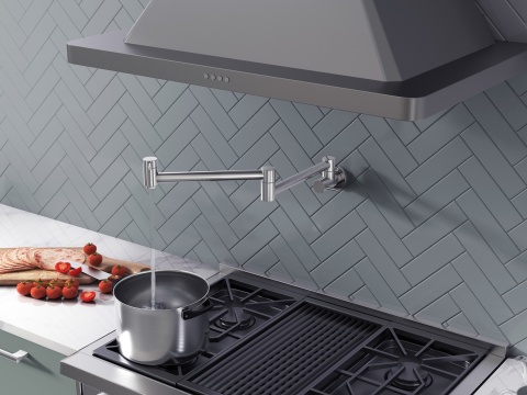 Bateria natynkowa (pot filler) BlueWater Imax kolor: chrom