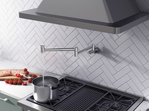 Bateria natynkowa (pot filler) BlueWater Imax kolor: chrom