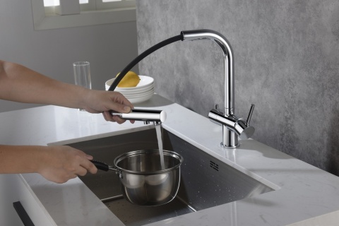 Bateria trójdrożna (2-way) BlueWater Apala kolor chrom, pull-out