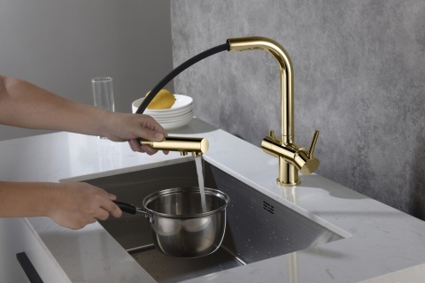 Bateria trójdrożna (2-way) BlueWater Apala kolor: złoty, pull-out