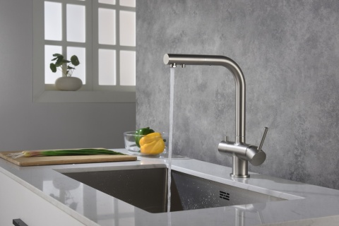 Bateria trójdrożna (2-way) BlueWater Apala kolor stali, pull-out