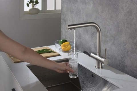 Bateria trójdrożna (2-way) BlueWater Apala kolor stali, pull-out