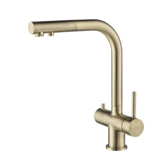 Bateria trójdrożna (2-way) BlueWater Apala kolor: mosiądz antyczny, pull-out