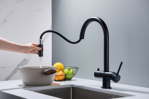 Bateria trójdrożna (2-way) BlueWater Cyrus kolor: czarny mat, pull-out