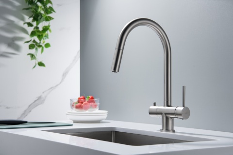 Bateria trójdrożna (2-way) BlueWater Cyrus kolor: stal, pull-out