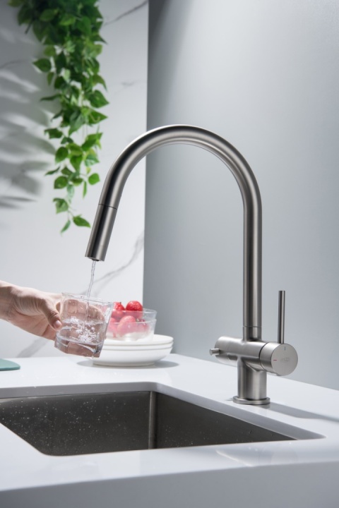 Bateria trójdrożna (2-way) BlueWater Cyrus kolor: stal, pull-out