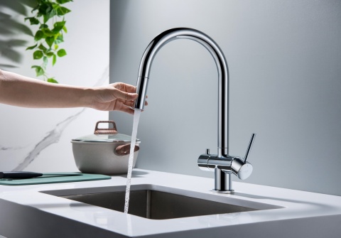 Bateria trójdrożna (2-way) BlueWater Cyrus kolor: chrom, pull-out