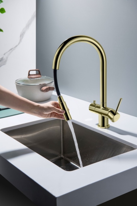 Bateria trójdrożna (2-way) BlueWater Cyrus kolor: złoty, pull-out