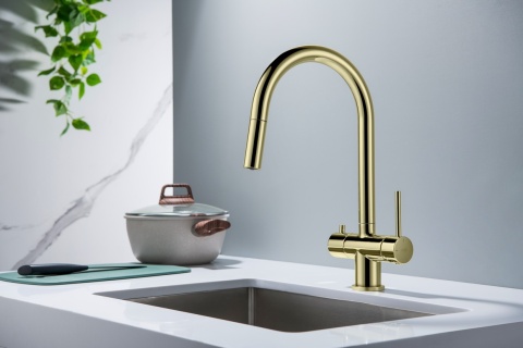 Bateria trójdrożna (2-way) BlueWater Cyrus kolor: złoty, pull-out