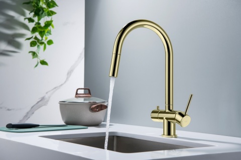 Bateria trójdrożna (2-way) BlueWater Cyrus kolor: złoty, pull-out