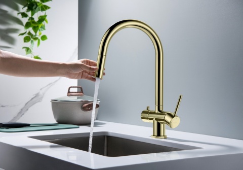 Bateria trójdrożna (2-way) BlueWater Cyrus kolor: złoty, pull-out