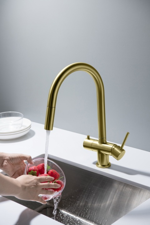 Bateria trójdrożna (2-way) BlueWater Cyrus kolor: mosiądz antyczny, pull-out