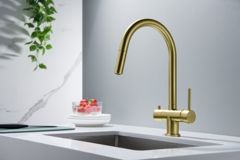 Bateria trójdrożna (2-way) BlueWater Cyrus kolor: mosiądz antyczny, pull-out