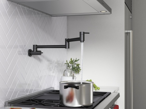 Bateria natynkowa (pot filler) BlueWater Imax kolor: czarny mat