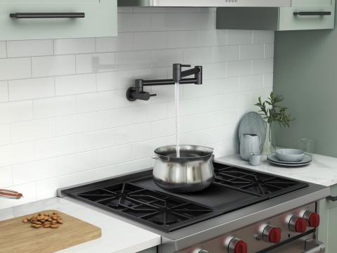 Bateria natynkowa (pot filler) BlueWater Imax kolor: czarny mat