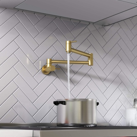 Bateria natynkowa (pot filler) BlueWater Imax kolor: mosiądz antyczny