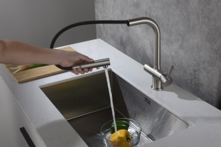 Bateria czterodrożna (4-way) BlueWater Apala kolor stali, pull-out