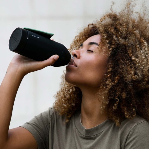 Bidon / butelka ze szka borokrzemowego Closca Classic Travel Bottle 420 ml, kolor: Glacier