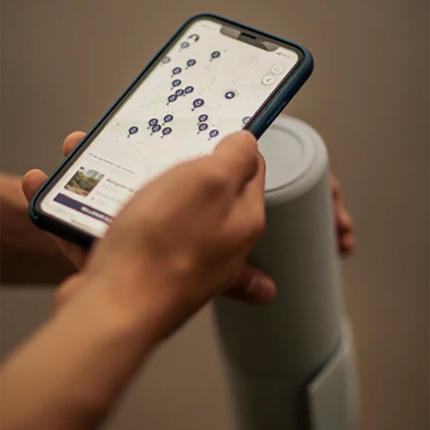 Bidon / butelka ze szka borokrzemowego Closca Classic Travel Bottle 420 ml, kolor: Grey Nude