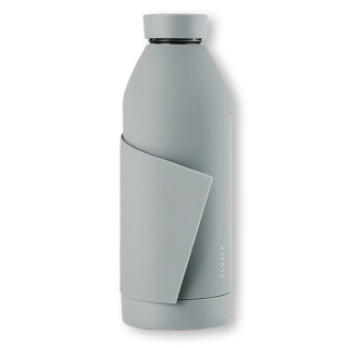 Bidon / butelka ze szka borokrzemowego Closca Classic Travel Bottle 420 ml, kolor: Grey Nude