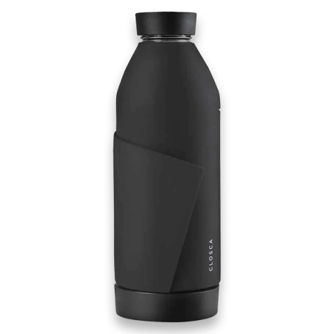Bidon / butelka ze szka borokrzemowego Closca Classic Travel Bottle 600 ml, kolor: Black Nude