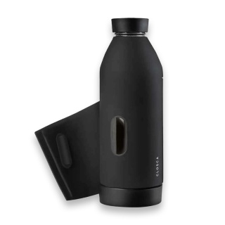 Bidon / butelka ze szka borokrzemowego Closca Classic Travel Bottle 600 ml, kolor: Black Nude