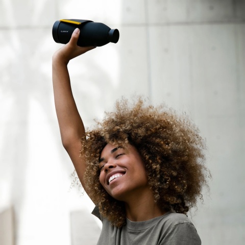 Bidon / butelka ze szka borokrzemowego Closca Classic Travel Bottle 420 ml, kolor: Savannah