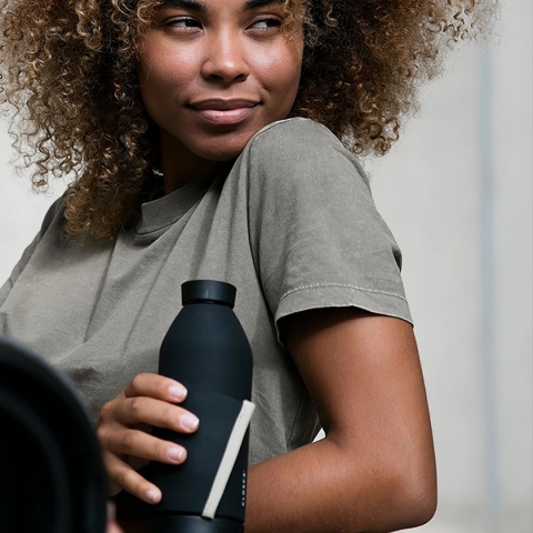 Bidon / butelka ze szka borokrzemowego Closca Classic Travel Bottle 420 ml, kolor: Beach