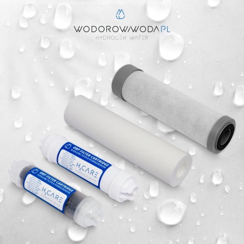 Komplet wkładów wymiennych, serwis roczny do urządzenia H2CARE