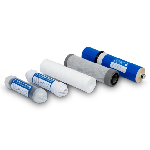 Komplet wkładów wymiennych, pełny serwis do urządzenia H2CARE