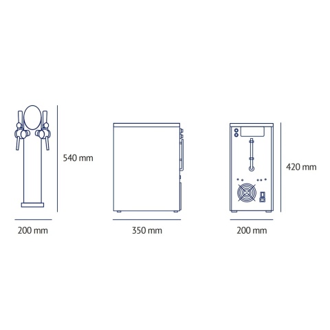 Dystrybutor wody FlowCare 30U Podblatowy kolor: biały