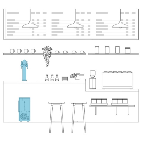 Dystrybutor wody FlowCare 30U Podblatowy kolor: biały