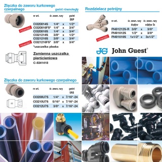 Złączka do zaworu kurkowego / czerpalnego gwint wewnętrzny 3/4" BSP x szybkozłączka Speedfit 1/4" PF wężyk elastyczny -CI320816S