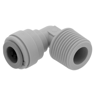 Kolano stałe wkręcane 5/16" gwint NPTF x szybkozłączka na wężyk elastyczny 3/8" Speedfit marki John Guest - PI481023S