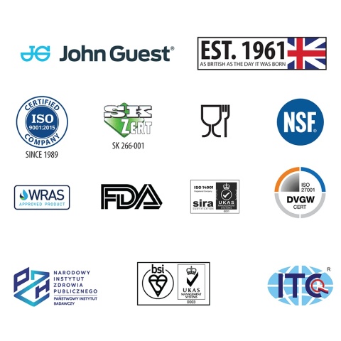 Pojedynczy zawór przeciwzwrotny 3/8" z acetalu marki John Guest - 3/8SCV
