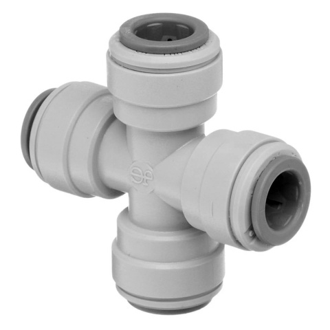 Czwórnik / rozdzielacz na wężyk elastyczny 4 x 3/8" marki John Guest - PI4712S