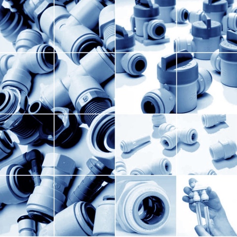 Zawór kurkowy z polipropylenu Speedfit 3/8" × gwint wewnętrzny 1/4" gwint NPTF żeński marki John Guest - PPSV501222W