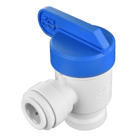 Zawór kurkowy z polipropylenu Speedfit 1/4" × gwint wewnętrzny 1/4" gwint NPTF żeński marki John Guest - PPSV500822W
