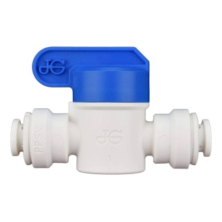 Zawór kurkowy z polipropylenu Speedfit 1/4" × Speedfit 1/4" marki John Guest - PPSV040808W