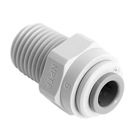 Złącze proste wkręcane 5/16" gwint BSPT x węzyk elastyczny Speedfit 1/4" marki John Guest - PM010802S