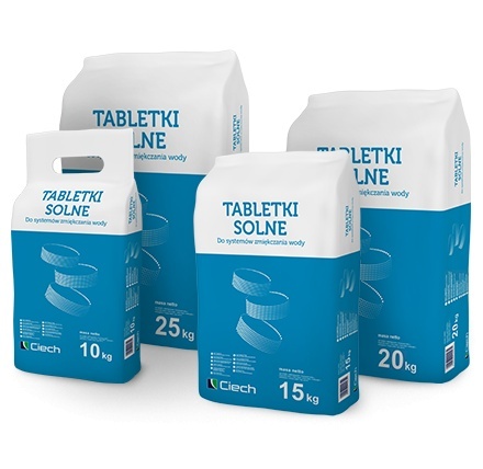 Tabletki solne - 25 KG (sól tabletkowana) do zmiękczaczy wody QEMETICA / CIECH