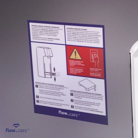 Warnik do wody marki Flow Care model HB18 White z wyświetlaczem dla HoReCa
